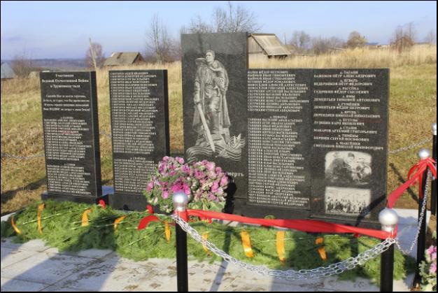 Мемориальный памятник участникам в Великой Отечественной войне