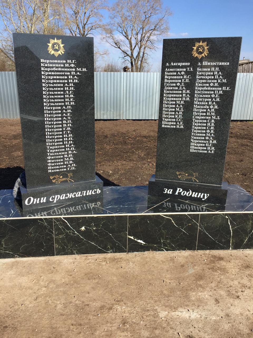Обелиск землякам, погибшим в годы Великой Отечественной войны 1941-1945 гг.